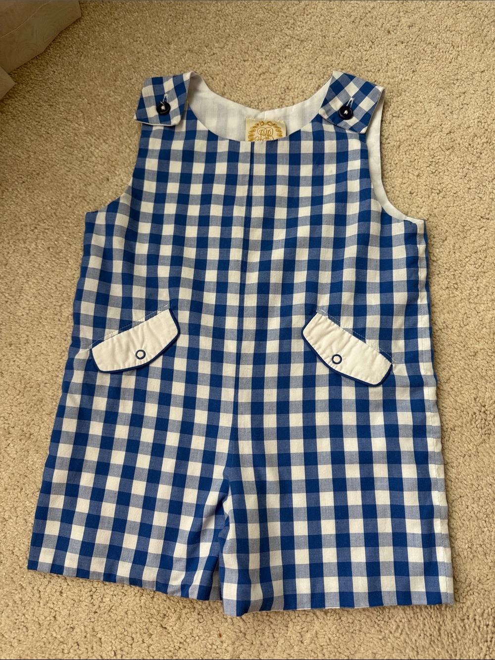 TBBC Blue and White Gingham Jon Jon
